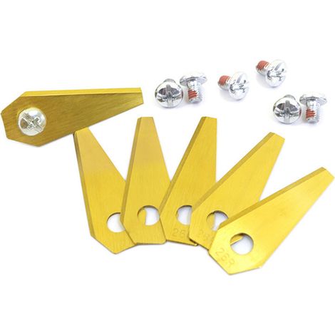9pcs Lames de Rechange pour Bosch Titane Accessoires pour Tondeuses Robot+ 9Pcs Vis, Lame de Rechange pour Robot Tondeuse Lame Compatible avec Bosch Tondeuse