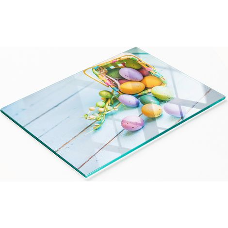 Dekoratives Schneidebrett aus gehärtetem Glas für Ostereier, 80 x 52 cm (1/5)