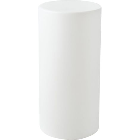 Lampadaire LED Extérieur Matière Synthétique Étanche IP54 avec Télécommande Blanc Piedra