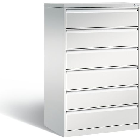 C + P Möbelsysteme Karteischrank Acurado Maße: 787 x 1.357 x 590 mm (B x H x T) Anzahl der Schubfächer: 6 Schubfächer Werkstoff: Stahl (1/5)