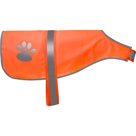 Gilet Réfléchissant Pour Chien Imperméable Orange Haute Visibilité Sécurité Extérieure Taille Ajustable