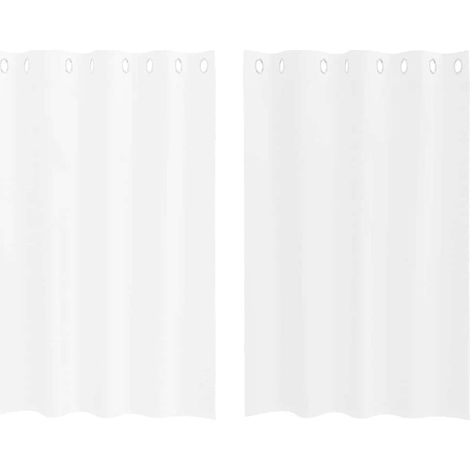 Maison Exclusive - Tenda in Velo con tende 2 pcs Bianco 140 x 140 cm Poliestere