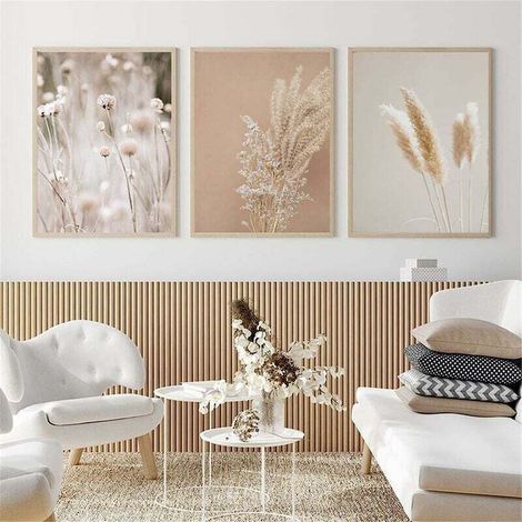 3er Set Premium Poster - Pampas Reed - Für Wohnzimmer oder Schlafzimmer - Triumph ohne Rahmen (30x40cm) (1/4)