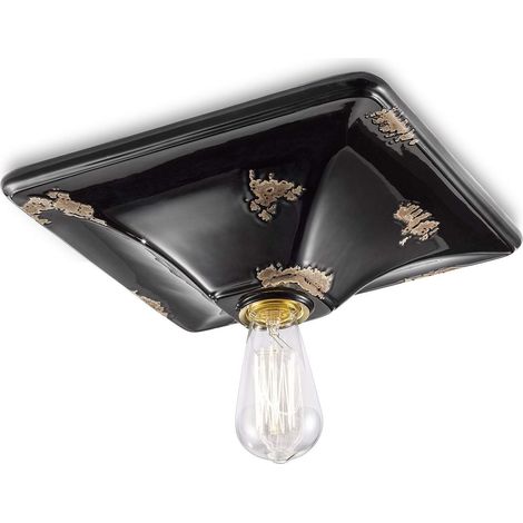 VINTAGE C136, plafonnier, Ferroluce - Colore: Nero
