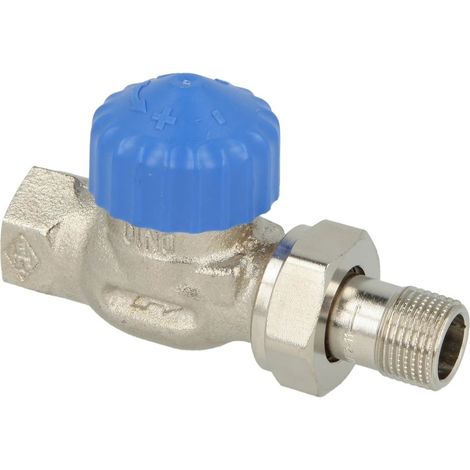 Corps de vanne thermostatique Heimeier 3/8’’ droit nickelé
