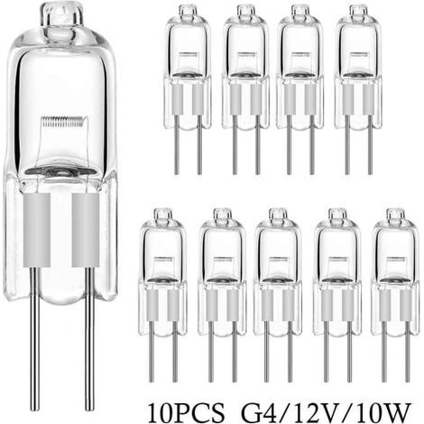 10 Halogen-Kapsellampen G4-12V-10W G4-12V-10W G4-12V-10W