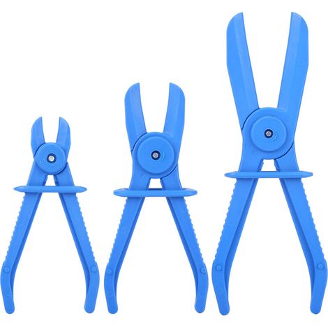 Pince À Tuyau - 3 Pièces En Plastique Non Conducteur - Pour Lignes Flexibles Frein Carburant Radiateur - Plage De Serrage Jusqu'à 65 Mm (1/5)
