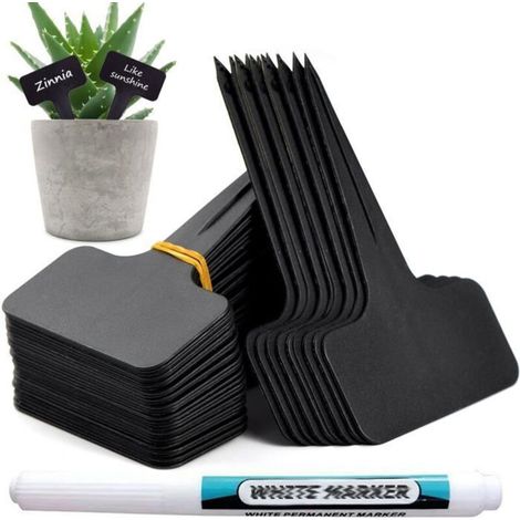 Outdoor garden labels, plastic plant markers, T-shaped plastic vegetable garden tags