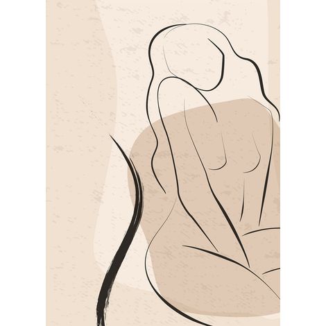 Papier peint panoramique - Femme Boho - 130 cm x 181 cm (1/2)