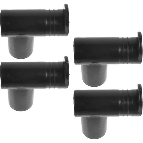 Plafonnier Cristal Connecteurs Angle Droit - 4 Pièces - Plastique Noir - pour Tringles Séchoir - Universel 22mm (1/5)