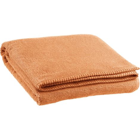 Drap de douche coloris cannelle pour la salle de bain, dimensions 70 x 130 cm - PANGIVO (1/4)