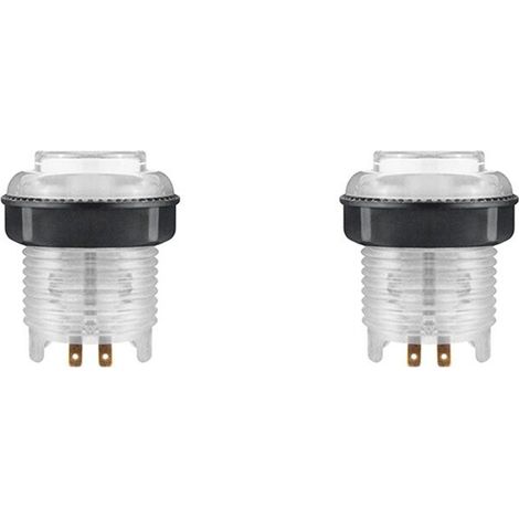 Un bouton lumineux LED de 28 mm avec un fil LED à 4 broches, adapté aux machines de jeux d'arcade sans latence, blanc. (1/3)