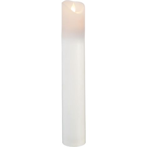 Star Trading Bougie M-Twinkle, Bougie ronde, Blanc, LED, Minuteur, Jaune chaud, Intérieur, 30 cm