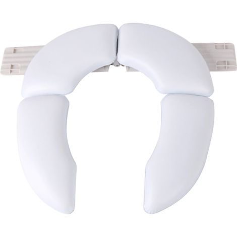 Siège d'entraînement pour toilettes - Siège adaptateur enfant - Compatible avec WC standard - Blanc - 19 x 17 x 1,9 cm - 1 pièce (1/5)