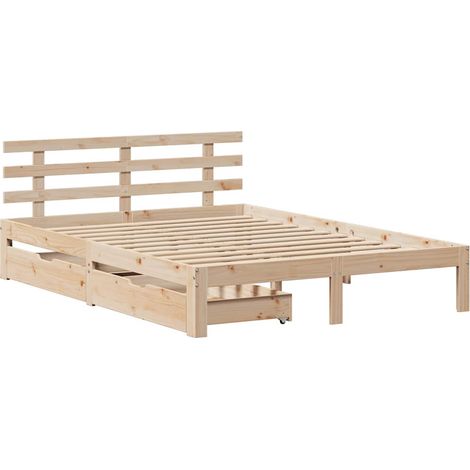 Cadre de lit avec tiroirs sans matelas 160x200 cm vidaXL (1/5)