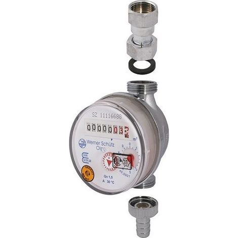 Schlösser Armaturen ZAPFHAHNZAEHLER ZA-K, O.HAUBE BIS 30 GR, Q3=2, 5, EG.3/4", AG.1/2"