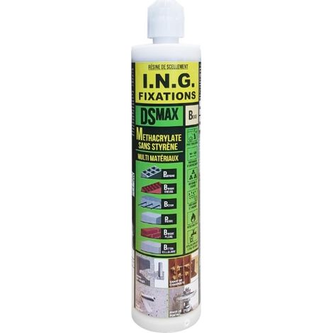 KIT DS MAX beige 300ML + tiges filetées D 10 X 160 - ING FIXATIONS - A860035