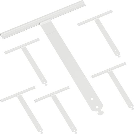 Lot de 6 Attache Tablier Souple Volet Roulant en Acier Laqué pour Lame 14mm,L208 Attache Tablier Quart de Tour Compatible avec Tube Octo,Deprat,ZF,Hexa,Ressort de Suspension à Clipper/Visser (1/5)
