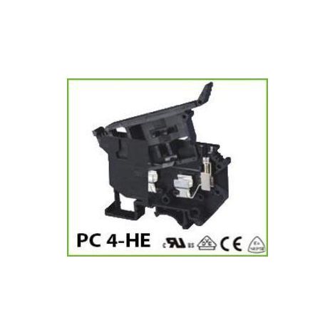 Porte-fusible 5x20 pour rail DIN 6,3amp 800vac Pc-4-he