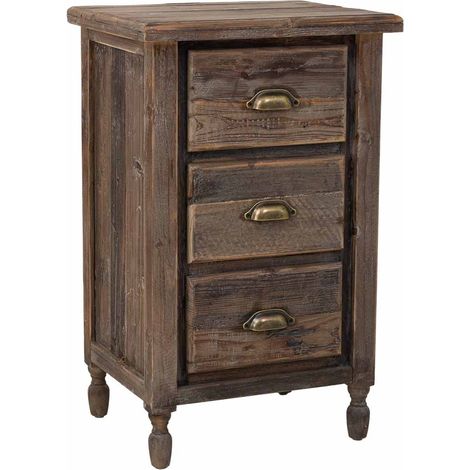 Mesita de madera 3 cajones 48x38x76,5h cm (1/5)