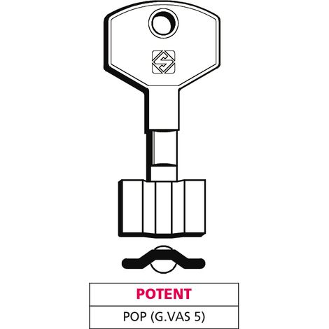 Silca CHIAVE A DOPPIA MAPPA POP (G. VAS 5) POTENT 5.00 pz