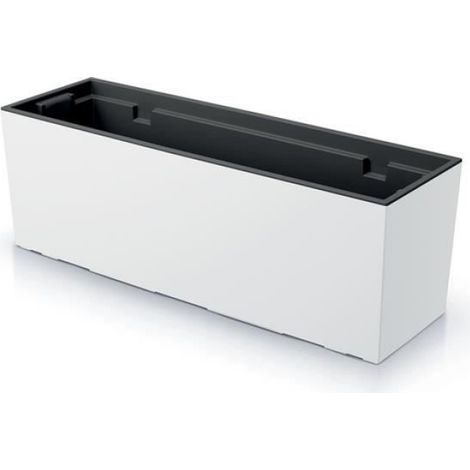 Bac À Fleurs - Plastique Blanc Mat - Résistant Aux UV - 580x180x195 mm - Pour Intérieur Et Extérieur - 1 Pièce