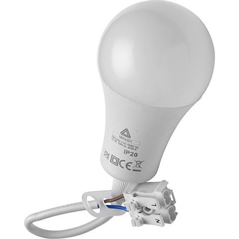 LAMPADA LED GOCCIA 12W C/MORSETTO DA CANTIERE 1080L MAURER - CF. BLISTER