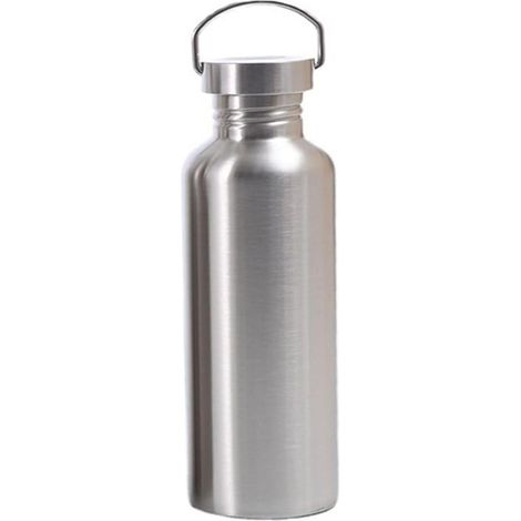 Bouteille d'eau de sport anti-chute en acier inoxydable à une seule couche, portable, pour le cyclisme, le camping, les voyages (1000 ml) (1/5)