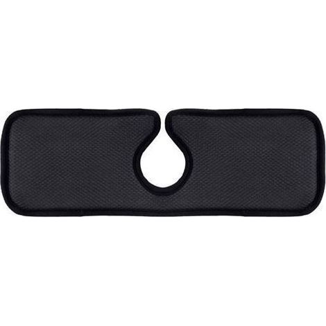 Tapis de Robinet - Protection contre les éclaboussures d'eau pour robinet d'évier - Absorbant - Tapis de séchage derrière le robinet 38x13cm (noir)