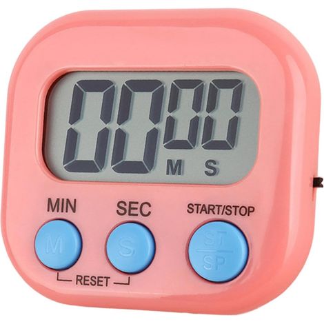 Minuterie de cuisine numérique, petite minuterie numérique Minuterie grand écran, compte à rebours, petite minuterie magnétique, minuterie de cuisine Portable pour salle de classe avec support de Tab (1/5)