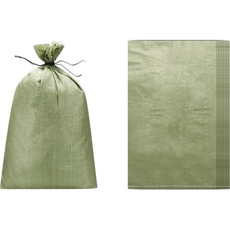 Lot de 10 sacs de sable robustes (55,1 x 91,9 cm, gris) (10 pièces), sacs de sable vides en polypropylène tissé, sacs de sable pour inondation, construction, sacs de terre, maisons
