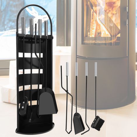 Randaco Kaminbesteck modern 5 teilig Kaminzubehör (1/5)