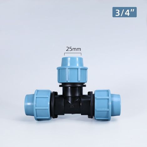 Raccord plastique Té égal pour tube PE Ø25 mm (1/2)