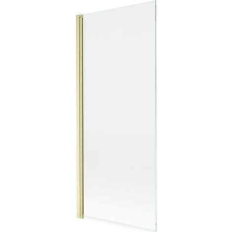 Paroi de douche Mexen Mist 1 volet 80 x 150 cm, transparent, doré brossé - 8A9-080-001-55-00 (1/4)