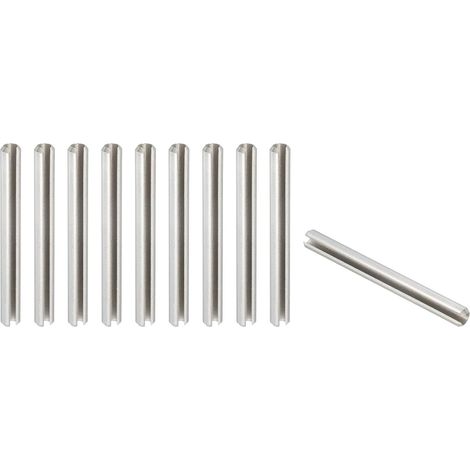 Goupille Fendue À Ressort, 10 Pcs 5/16" x 3-1/8" (8.4mm x 80mm) 304 Acier Inox Goupilles Fendues À Ressort Goujon Pour Rénovation Domicile Réparation Automobile Machine, Argenté