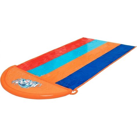 Scivolo Acqua Quadruplo  Gioco Estivo Giardino Bambini 488cm