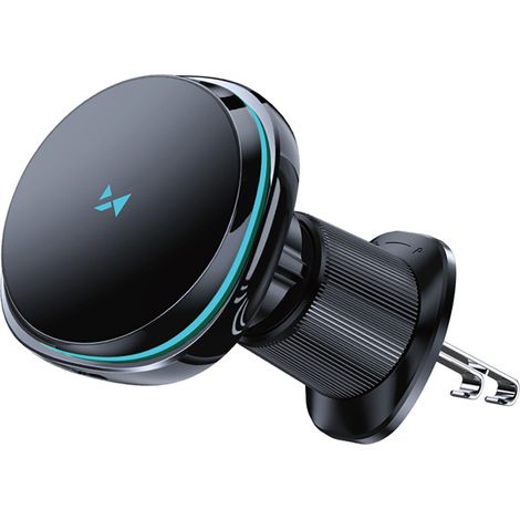 Support de voiture avec chargeur à induction et ventilateur pour téléphone à fixer sur la grille d'aération Qi MagSafe 15W (1/5)