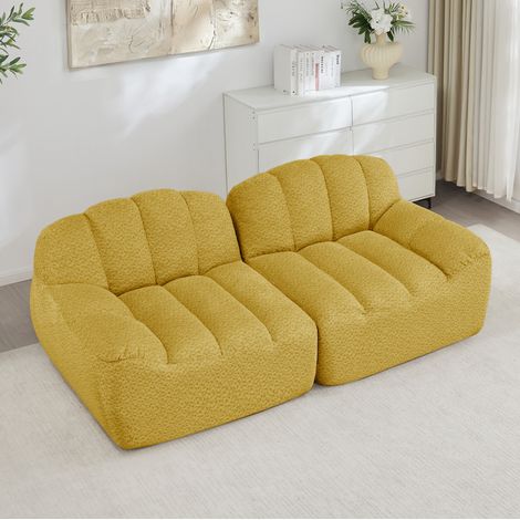 sofá modular 2 plazas sin montaje granulado Yellow OKMYHOME (1/5)