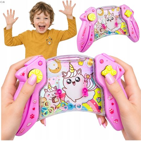 Jeu d'arcade aquatique pour enfants : Licornes attrapant des anneaux (1/5)