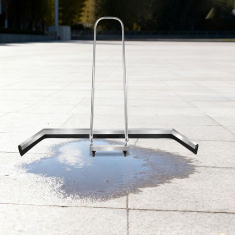 YISSALE-Tennisplatz-Wasserabzieher aus Edelstahl – Wasserabzieher – Wasserabzieher – Wasserabzieher – Wasserbesen – Regen – Schnelles Kehren – Einfach zu bedienen – Mit Universalrädern – 145 cm (1/5)