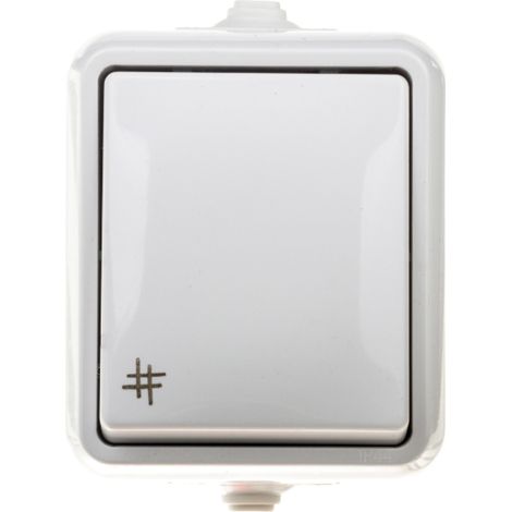 Interruttore a croce idro-ermetico IP44 bianco 120407