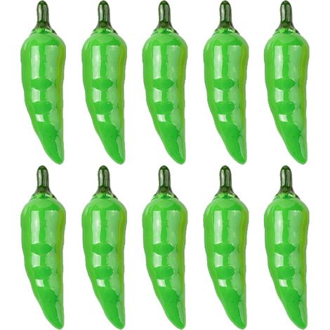 10 poivrons factices, réaliste, couleurs vives (rouge, vert, jaune), polystyrène écologique, décoration cuisine et matériel pédagogique (1/5)
