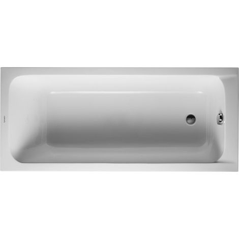 Bañera recta 160 X 70 DURAVIT D-Code acrílico + desagüe cromado