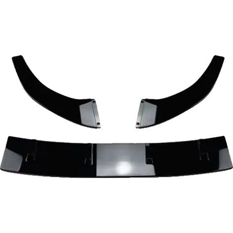 Spoiler anteriore per paraurti, design aerodinamico, facile installazione, nero (1/2)