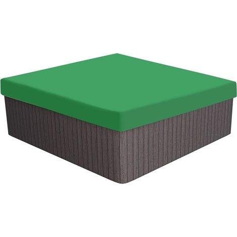 CCYKXA207x207x30CM Carré Chaud Baignoire Couvercle, 190T enduit d'argent Étanche Antipoussière SPA Housse Protecteur, Vert (1/5)