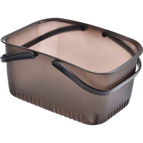 Panier De Rangement Portable - Pour Salle De Bain Et Cuisine - Fond Ajouré Pour Évacuation De L Eau - En Plastique - 1 Pièce (1/5)