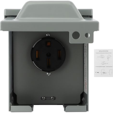 Boîte de prise électrique 50A 125V/250V étanche imperméable pour camping-car caravane voiture électrique (1/5)