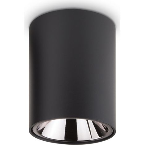 Plafoniera Moderna Nitro Round Alluminio Nero Led 10W 3000K Luce Calda (1/2)