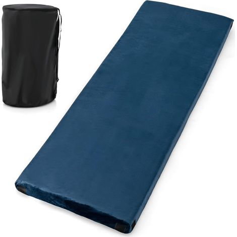 COSTWAY Matelas de Camping en Mousse à Mémoire de Forme, Matelas de Couchage Roulable Léger pour Voyages Randonnée Tissu Détachable et Imperméable, 183 x 62,5 x 6,5 cm (1/5)
