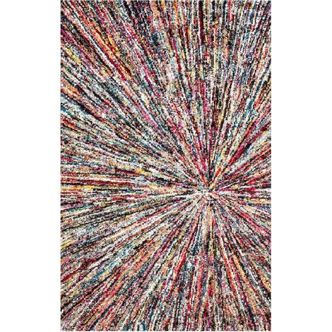 Tapis salon et chambre 200x290 multicolore rectangle tissé motif ethnique LYN6 IMPACT (1/4)